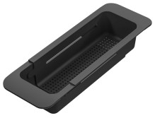Sinks cedník teleskopický - plast černý 